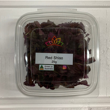 Edible Garnishes Red Shiso Herbs