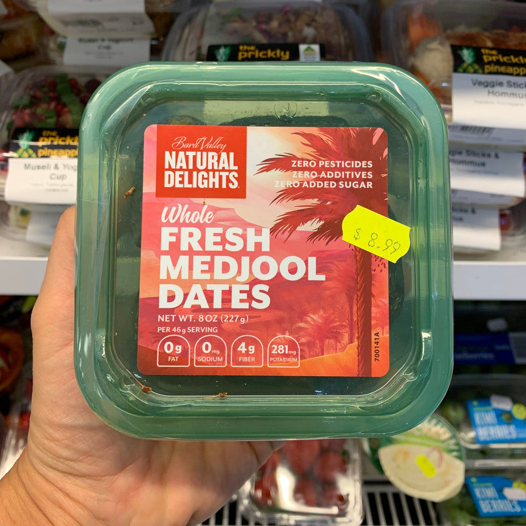 Bard Valley Natural Delights Whole Fresh Medjool Dates 227g available at The Prickly Pineapple