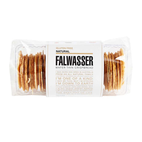 Falwasser Wafer Thin Crispbread Natural GF 120g available at The Prickly Pineapple