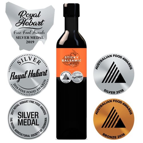 Sticky Balsamic Bottle Varieties 250ml orange available at The prickly Pineapple