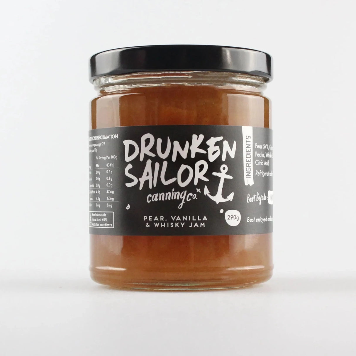 Drunken Sailor Pear, Vanilla and Whiskey Jam available at The Prickly Pineapple