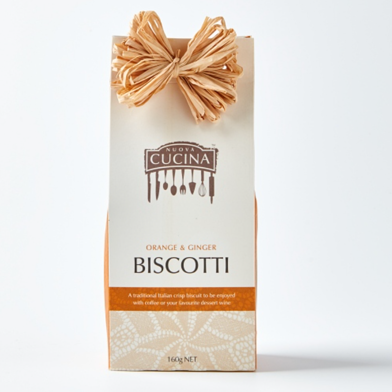 Nuova Cucina Orange & Ginger Biscotti 160g available at The Prickly Pineapple