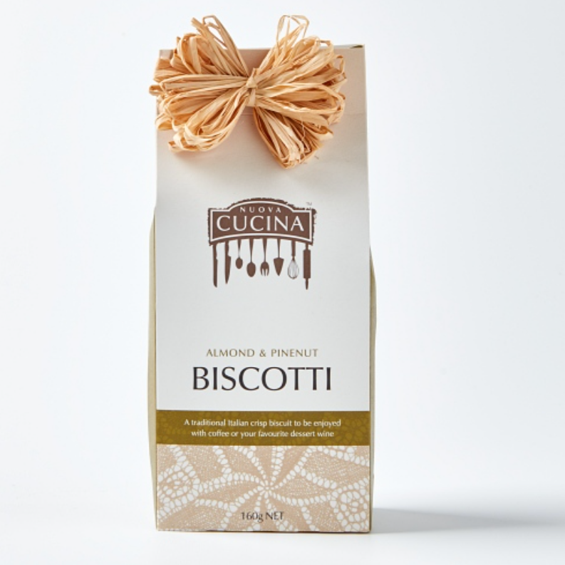 Nuova Cucina Almond & Pinenut Biscotti 160g available at The Prickly Pineapple