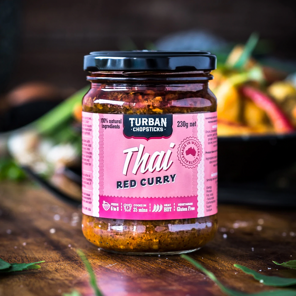 Turban Chopsticks Thai Red Curry 240g available at The Prickly Pineapple