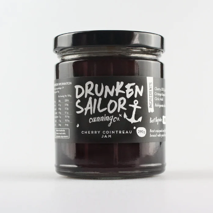 Drunken Sailor Cherry Cointreau Jam available at The Prickly Pineapple