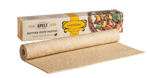 Carême Spelt Wholemeal Butter Puff Pastry 375g available at The Prickly Pineapple