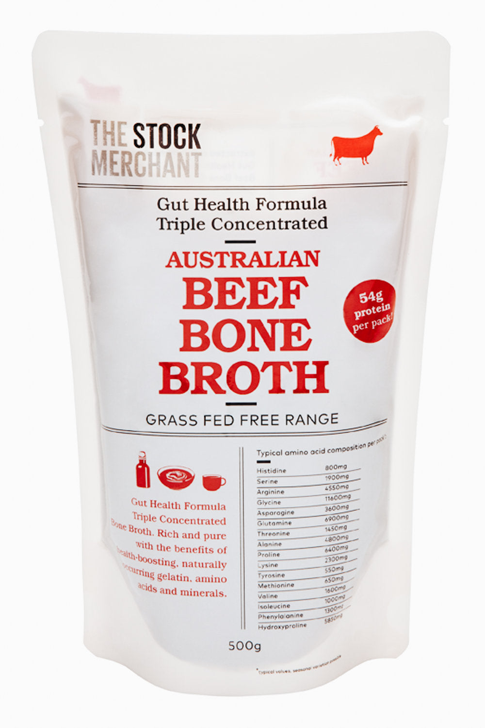 The Stock Merchant - Gut Health - Beef Bone Broth 500g