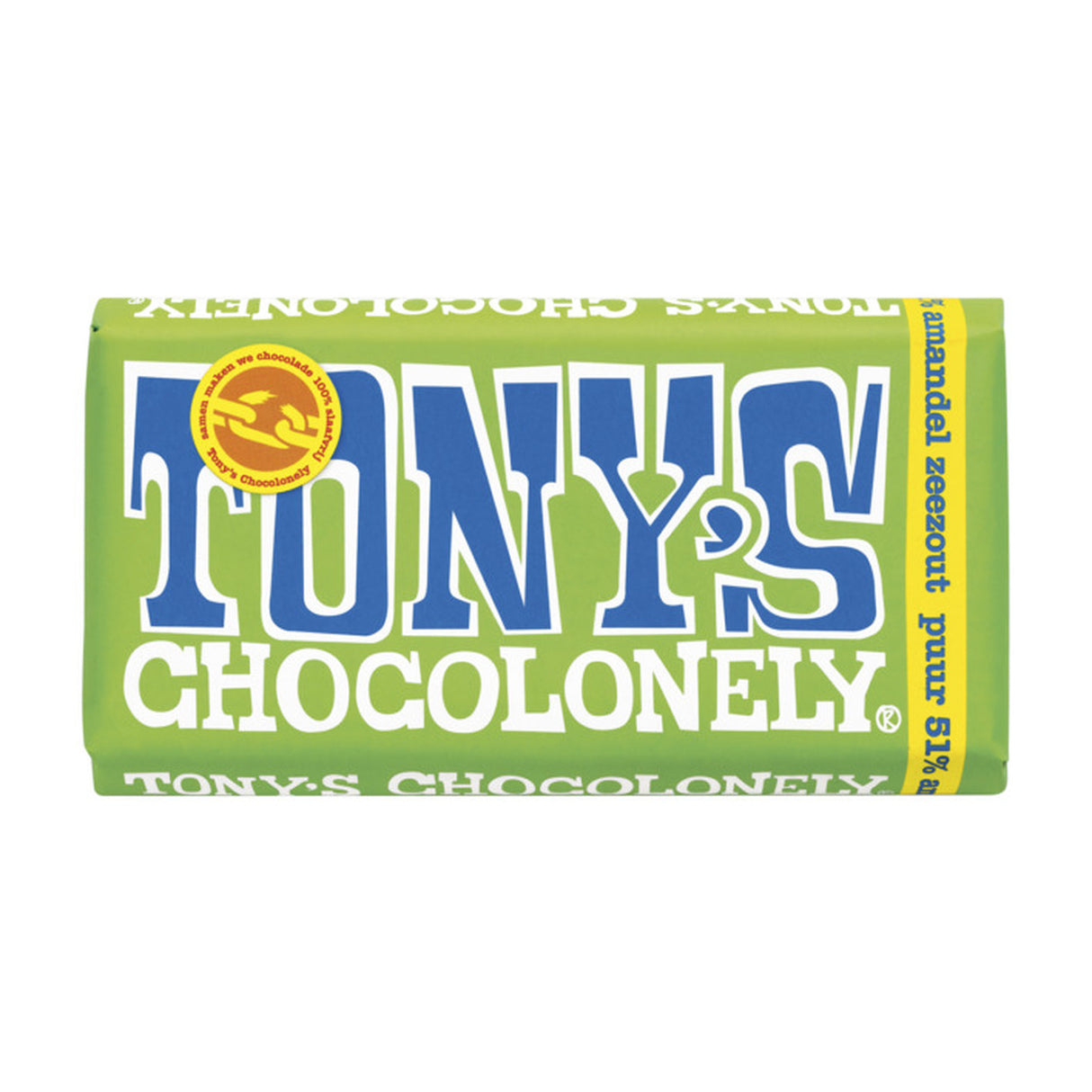 Tony's Chocolonely Puur Amandel Zeezout Chocolade / Almond Seasalt Dark Chocolate 180g