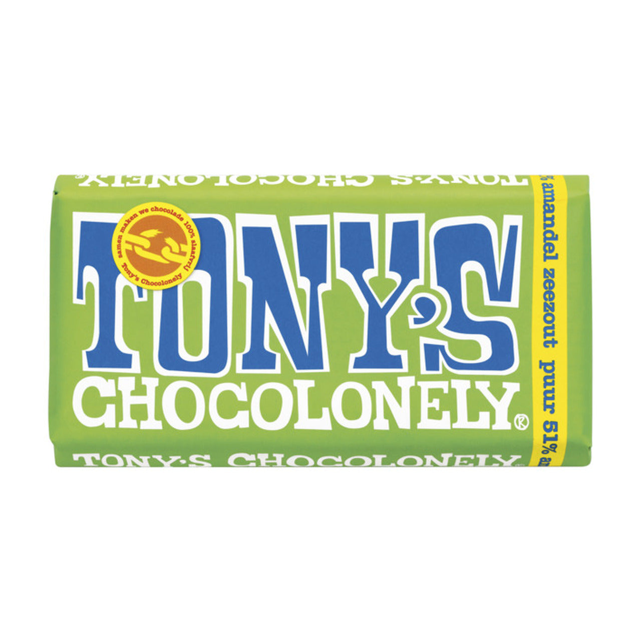 Tony's Chocolonely Puur Amandel Zeezout Chocolade / Almond Seasalt Dark Chocolate 180g