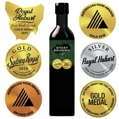 Sticky Balsamic Bottle Varieties 250ml truffle available at The prickly Pineapple