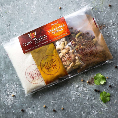 Curry Traders Vegetable Korma Curry Gourmet Kit available at The Prickly Pineapple