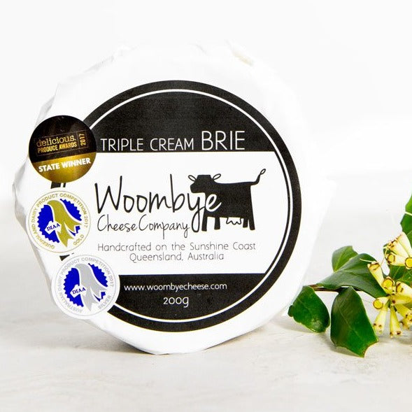 Woombye Cheese Company Triple Cream Brie 200g available at The Prickly Pineapple