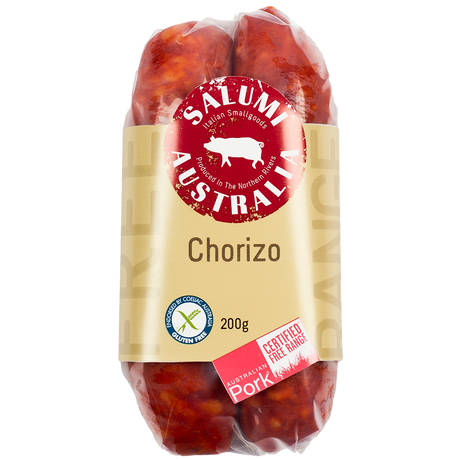 Salumi Australia Chorizo 200g available at The Prickly Pineapple