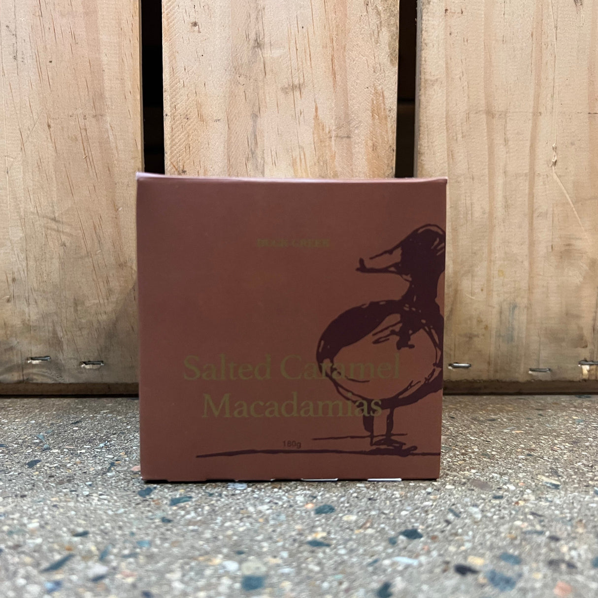 Duck Creek Chocolate Coated Macadamias Varieties Packet 180g salted caramel available at The Prickly Pineapple