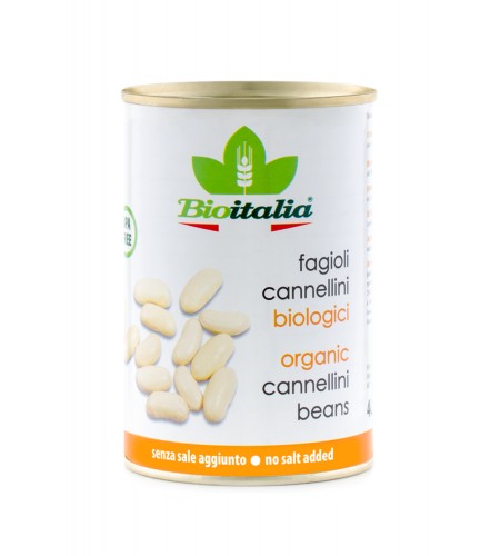 Bioitalia Organic Boiled Cannellini Beans 400g