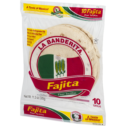 La Banderita Flour Tortillas Fajitas (10)