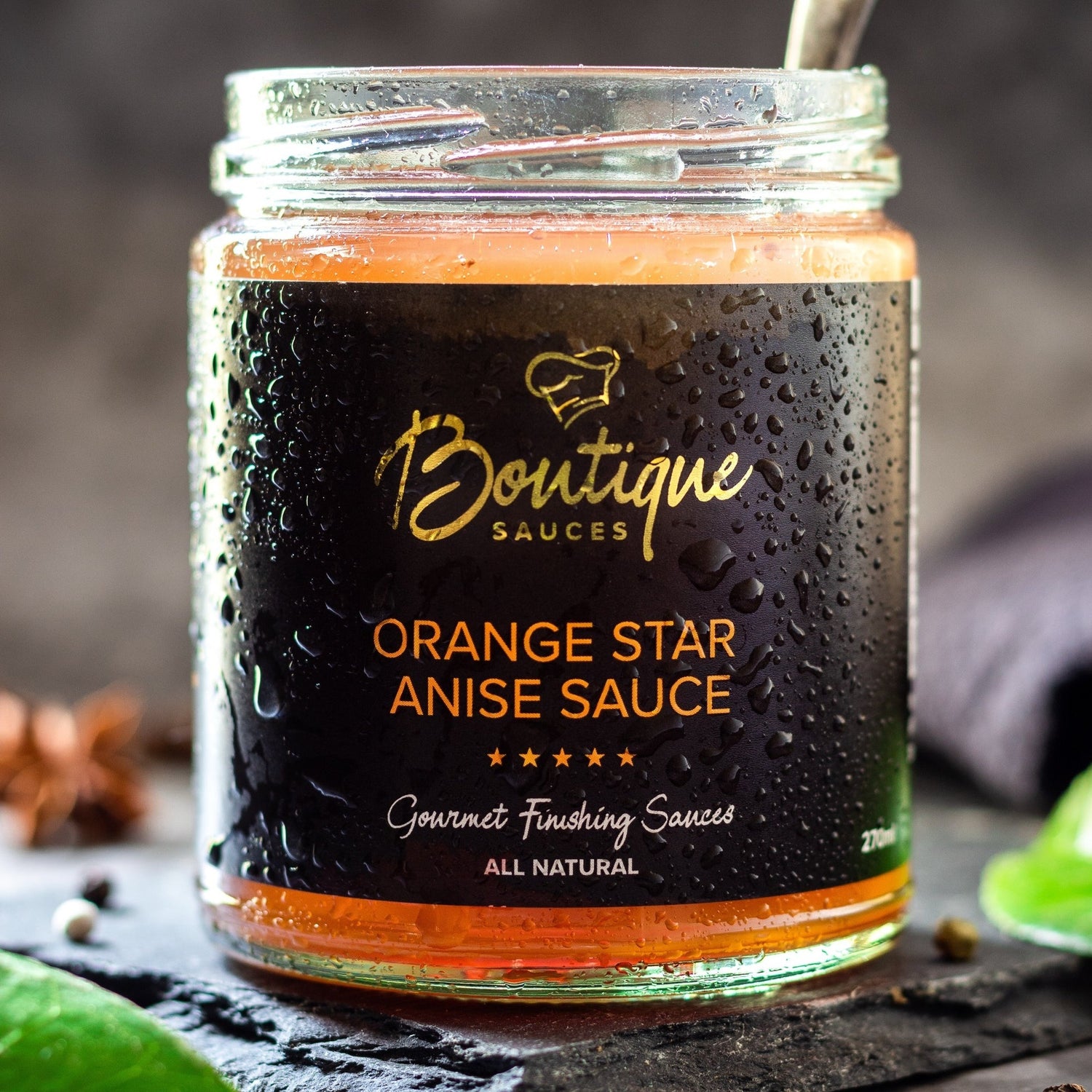 Boutique Sauces Orange Star Anise Sauce 270ml bottle