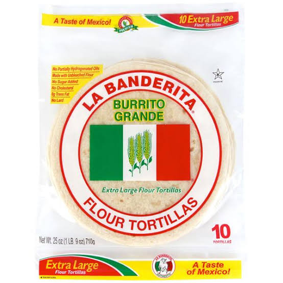 La Banderita Flour Tortillas Burrito Grande XL (10)