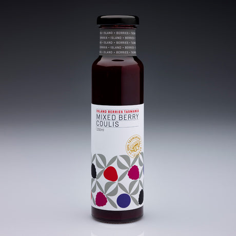 Island Berries Tasmania Mixed Berry Coulis 250ml available at The Prickly Pineapple