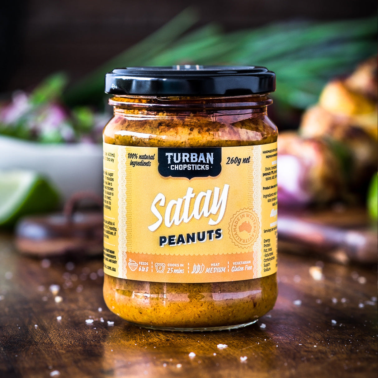 Turban Chopsticks Satay Peanuts 240g
