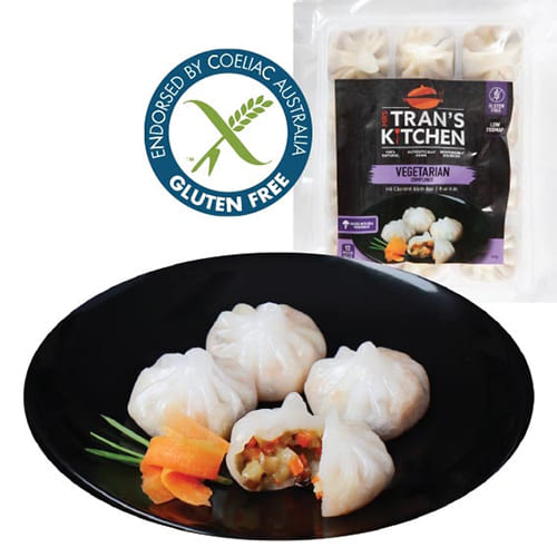 Mrs Trans Kitchen Vegetarian Dumplings (GF) available at The Prickly Pineapple