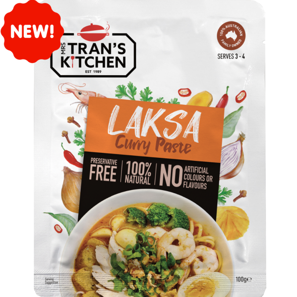 Mrs Trans Kitchen Laska Curry Paste 100g available at The Prickly Pineapple