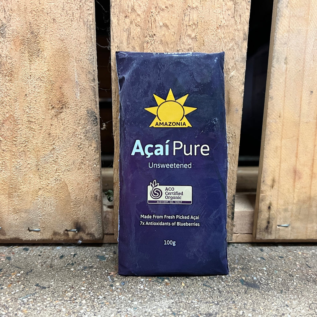 Amazonia Acai Pure (Frozen) 100g available at The Prickly Pineapple