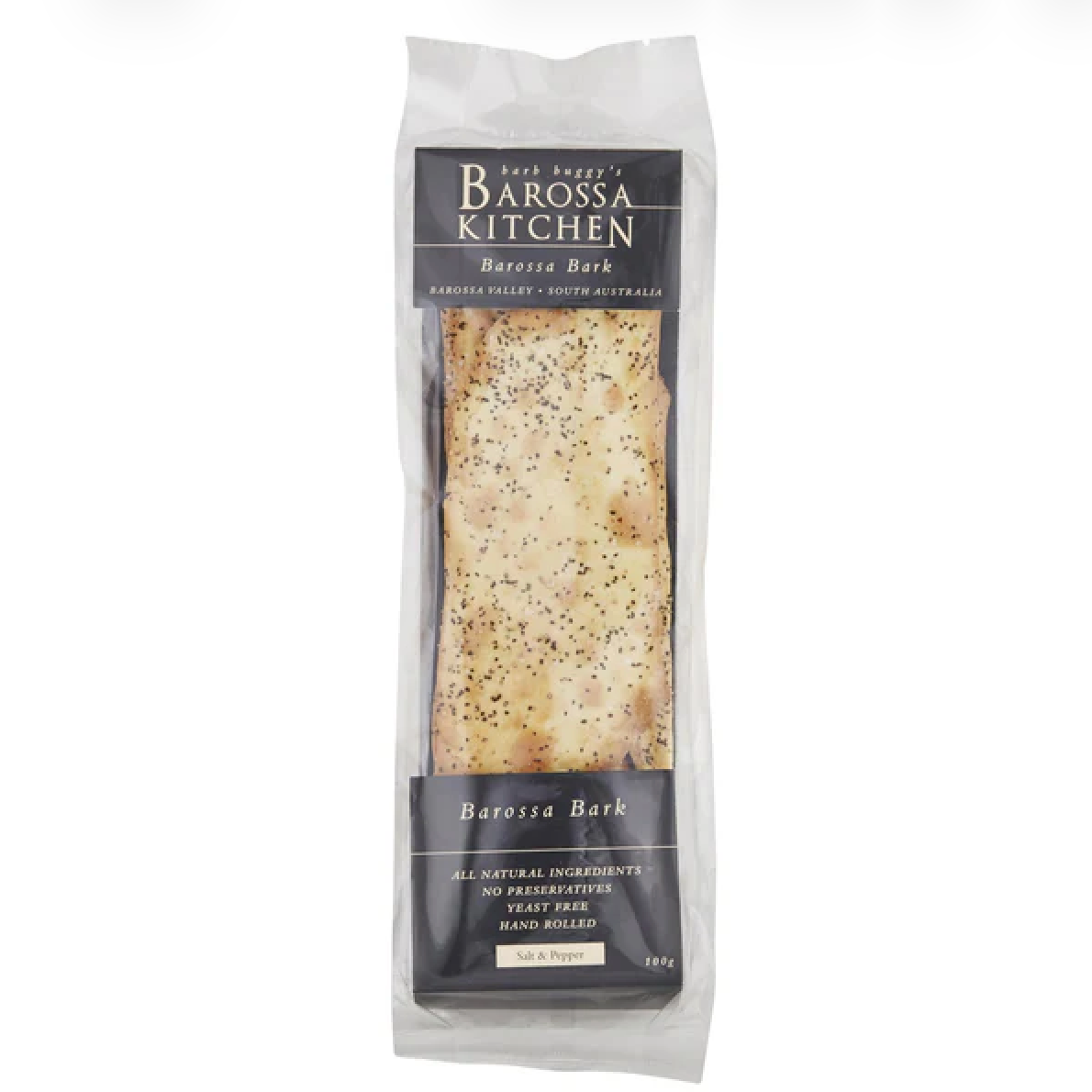 BB Barossa Kitchen Barossa Bark - Salt and Pepper 100g availalbe at The Prickly Pineapple