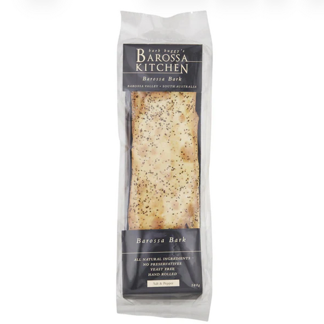 BB Barossa Kitchen Barossa Bark - Salt and Pepper 100g availalbe at The Prickly Pineapple