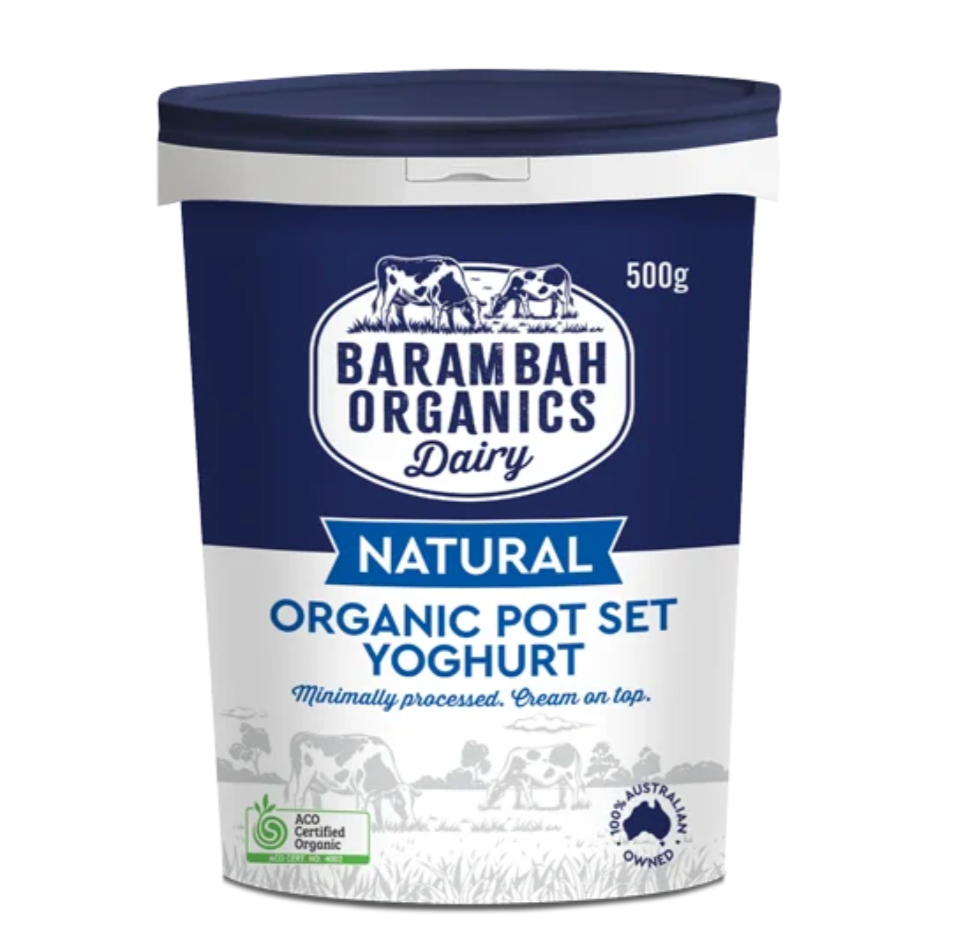 Barambah Organics All Natural Yoghurt Varieties available at The Prickly Pineapple