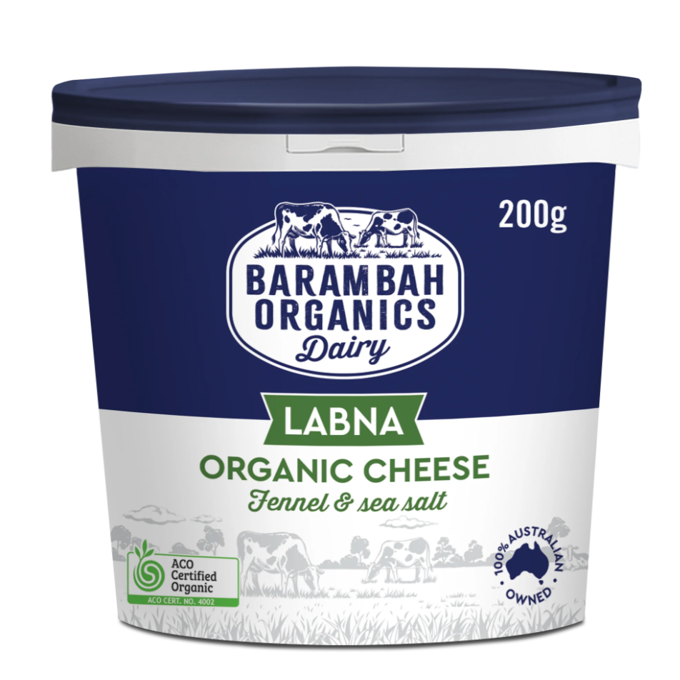 Barambah Organics Labna Yoghurt Cheese with Fennel & Sea Salt 200g available at The Prickly Pineapple