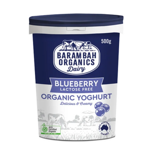 Barambah Organics Real Blueberry Lactose Free Yoghurt available at The Prickly Pineapple