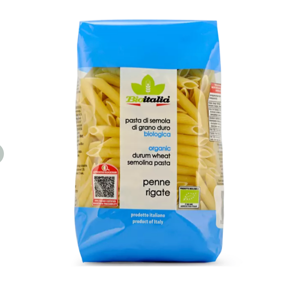 Bioitalia Organic Durum Wheat Penne Rigate (GF) 500g available at The Prickly Pineapple