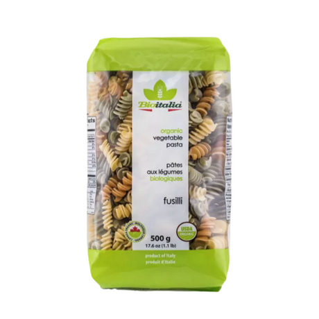 Bioitalia Organic Vegetable Pasta Fusilli 500g available at The Prickly Pineapple