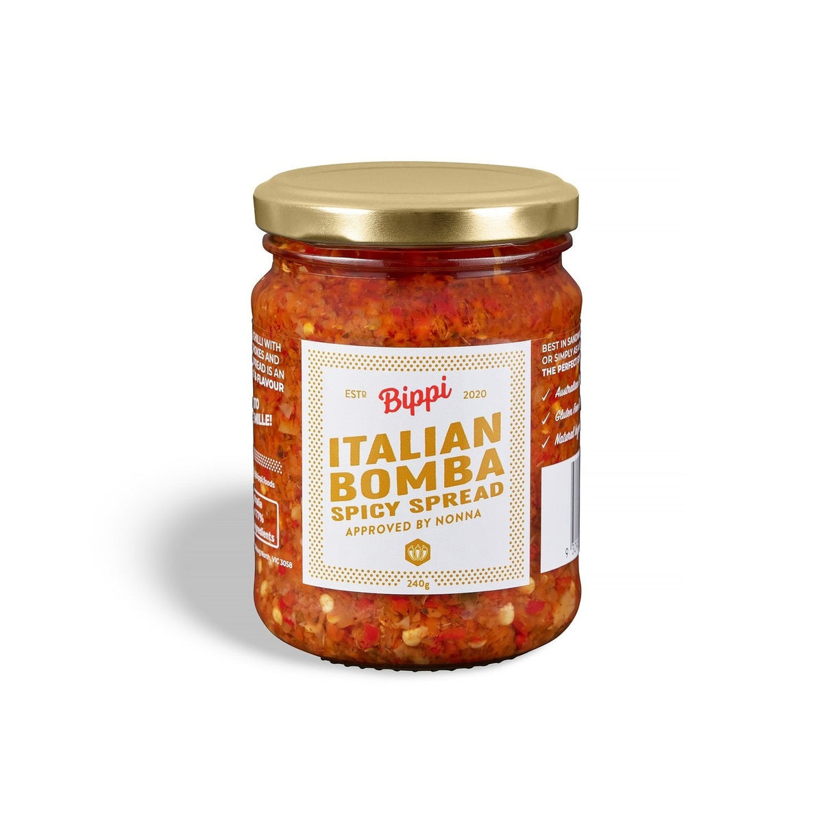 Bippi Italian Bomba Spicy Spread 240g available at The Prickly Pineapple