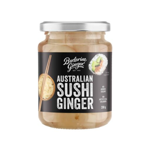 Buderim Ginger Australia Sushi Ginger 200g available at The Prickly Pineapple