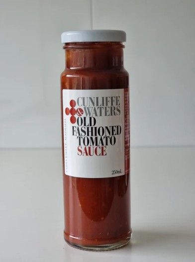Cunliffe & Waters Old Fashion Tomato Sauce 250ml available at The Prickly Pineapple