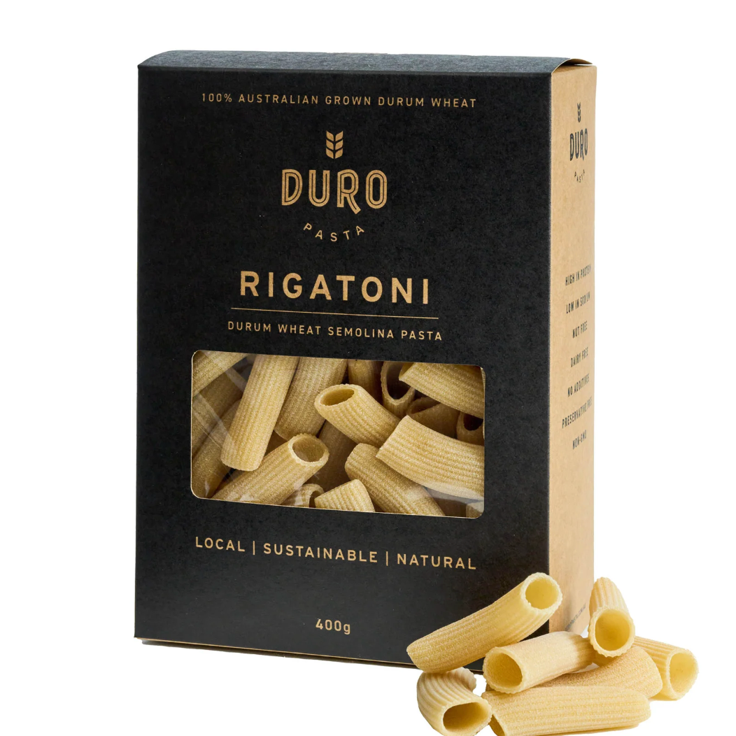 Duro Rigatoni Pasta 400g available at The Prickly Pineapple