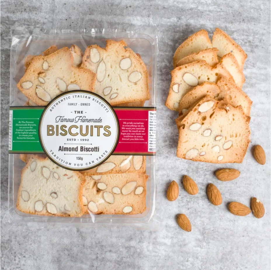 Famous Biscuits Almond Biscotti 150g available at The Prickly Pineaple