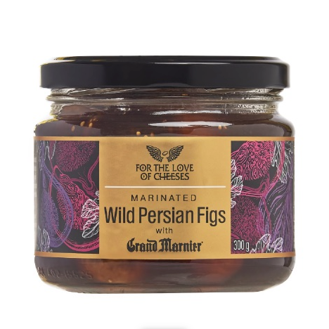 For the Love of Cheeses Marinated Wild Persian Figs with Grand Marnier 300g available at The Prickly Pineapple