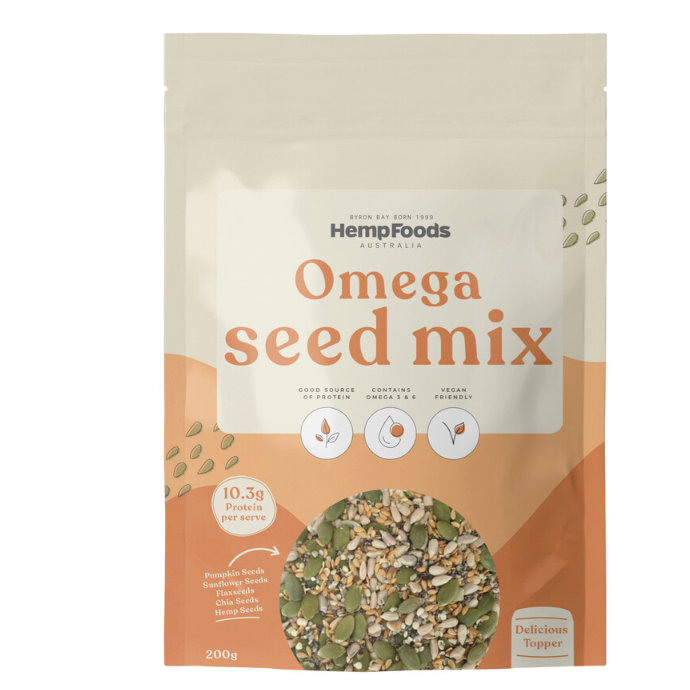 Hemp Foods Omega Seed Mix 200g available at The Prickly Pineapple