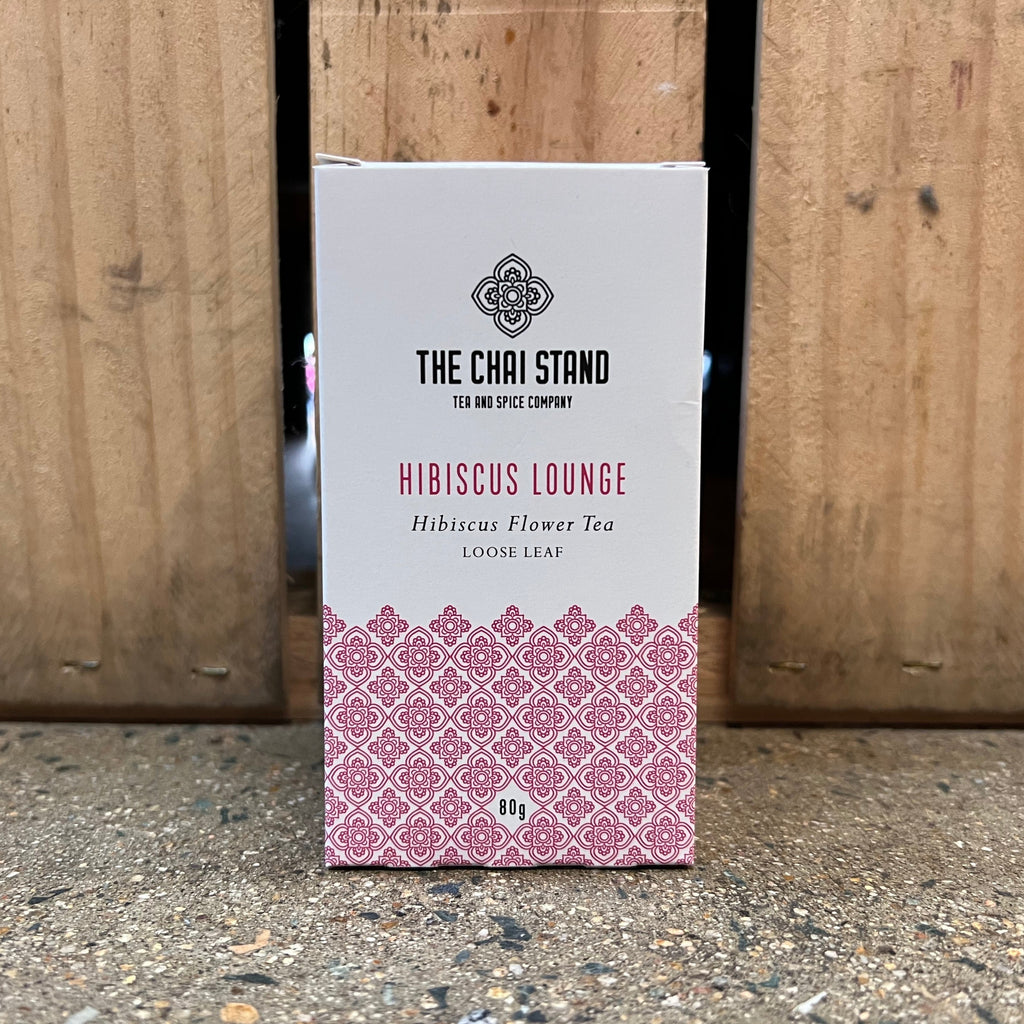 The Chai Stand Hibiscus Lounge - Hibiscus Flower Loose Leaf Tea 80g available at The Prickly Pineapple