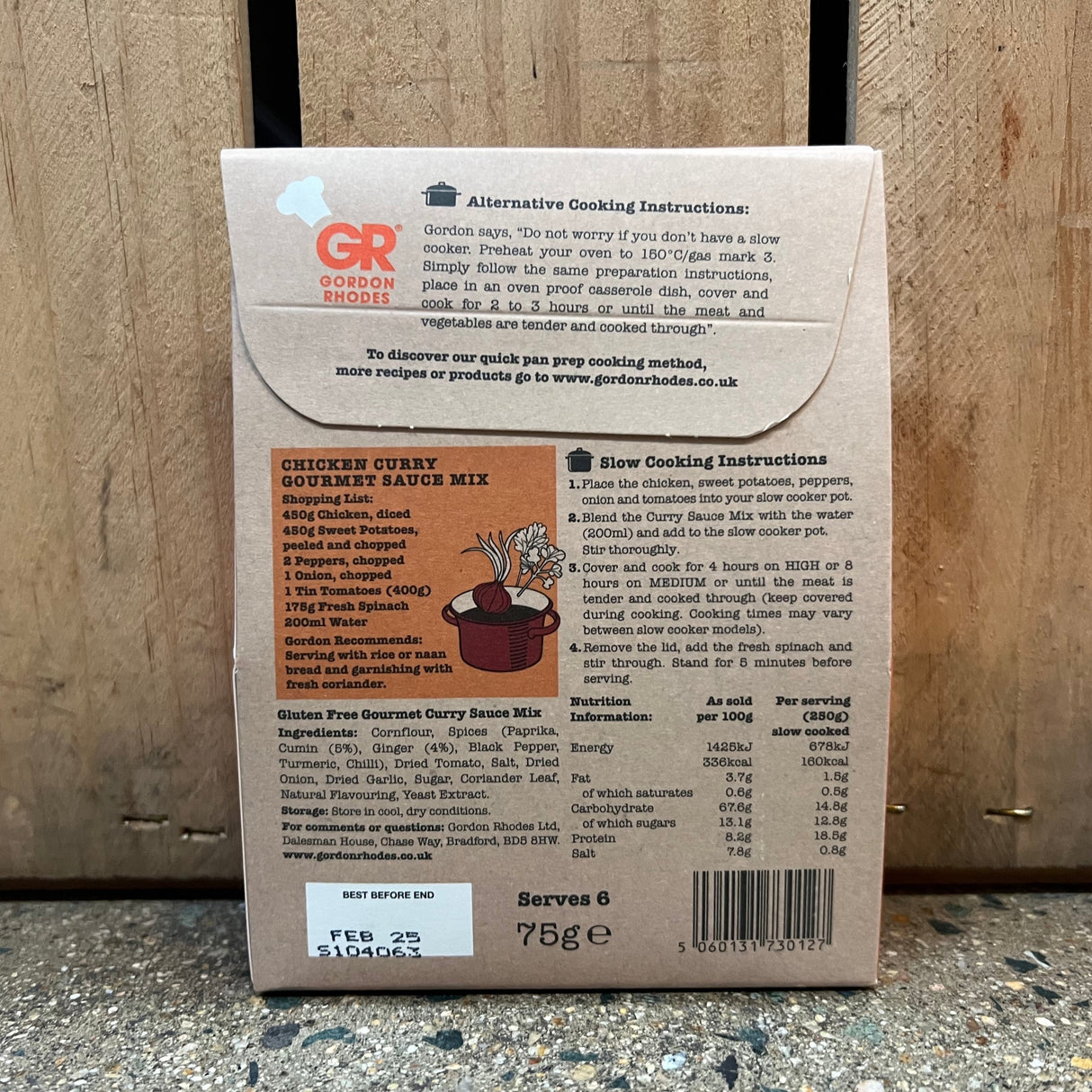 Gordon Rhodes - No Hurry Chicken Curry Gourmet Sauce Mix available at The Prickly Pineapple