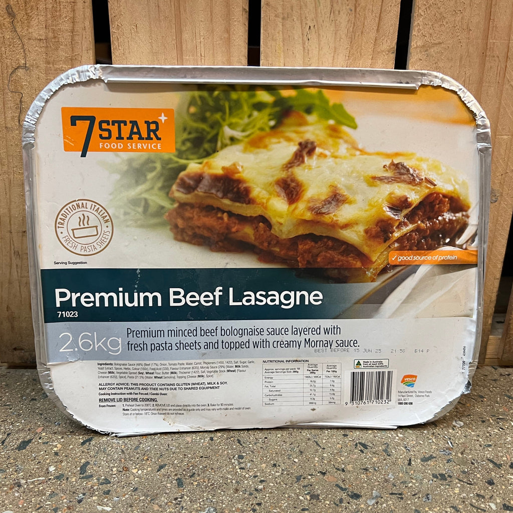 Vesco Premium Beef Lasagne 2.6kg available at The Prickly Pineapple