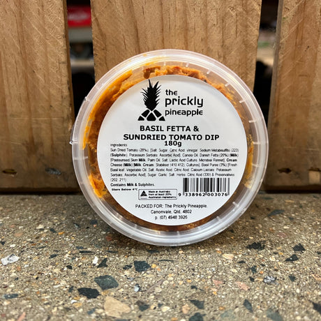 The Prickly Pineapple Basil, Feta & Sundried Tomato Dip 180g
