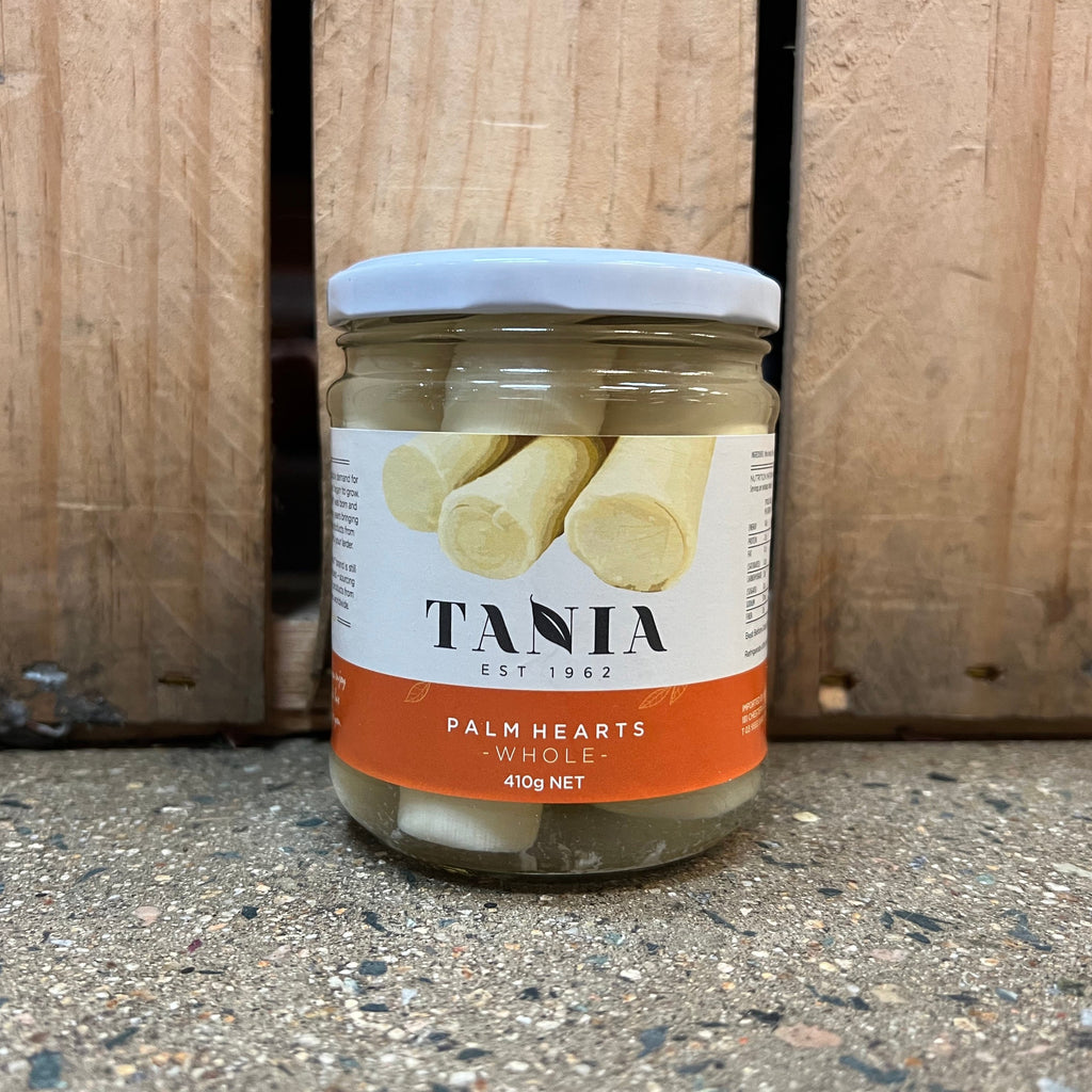 Tania Palm Hearts Whole 410g available at The Prickly Pineapple