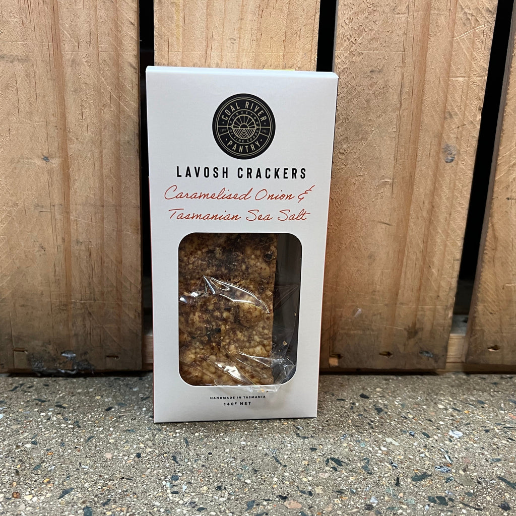 Coal River Pantry Lavosh Crackers Caramelised Onion & Tasmanian Sea Salt 140g available at The Prickly Pineapple