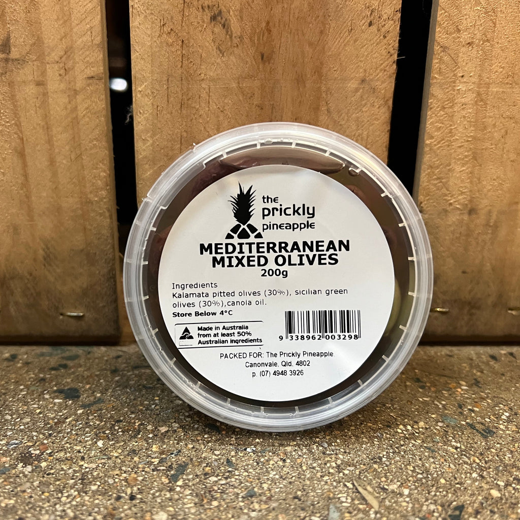 TPP Mediterranean Mixed Olives 200g available at The Prickly Pineapple