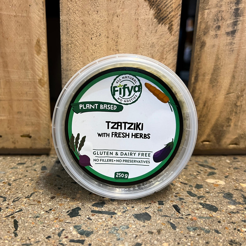 Fifya Plant Based Tzatziki with Fresh Herbs 250g available at The Prickly Pineapple