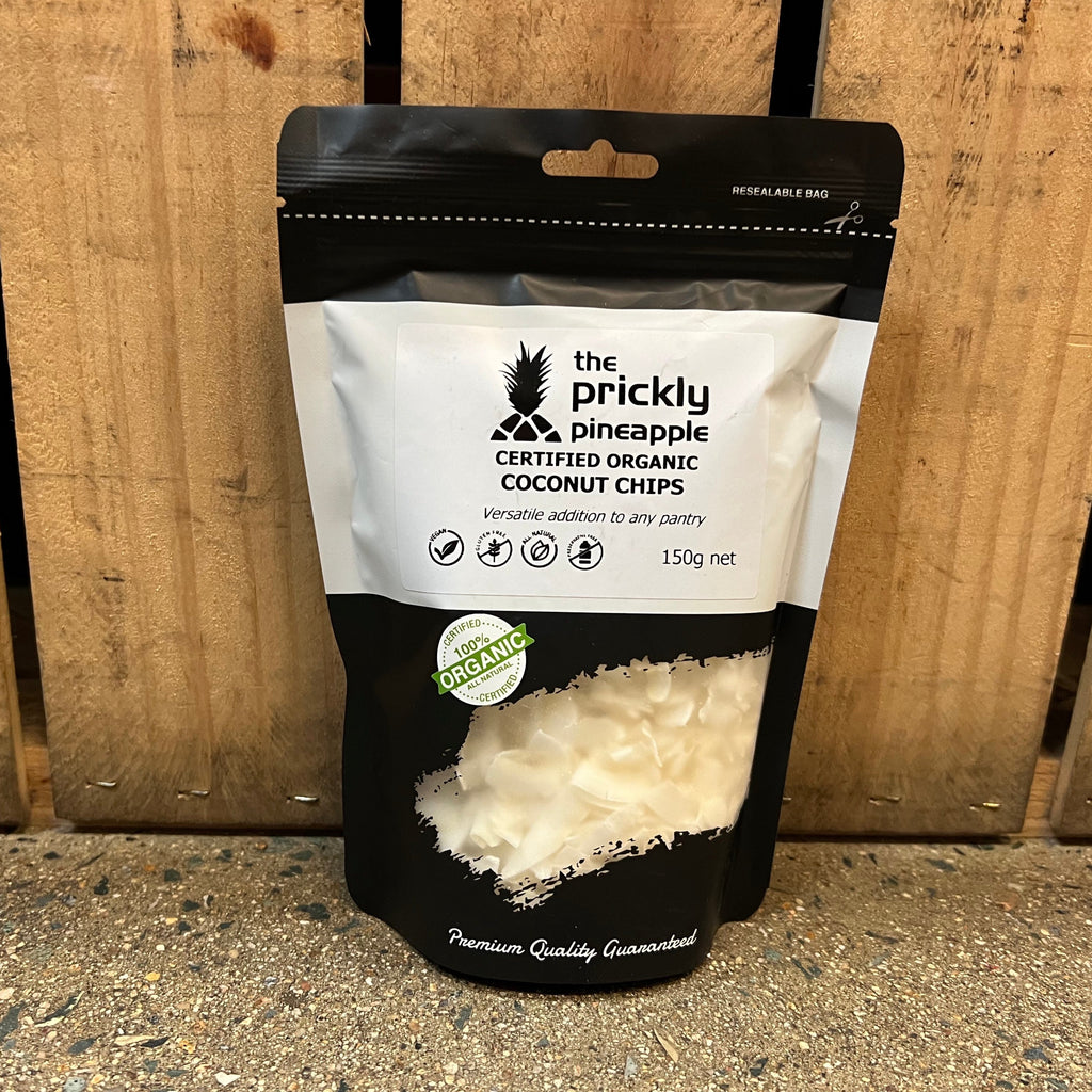 TPP Organic Coconut Chips 150g available at The Prickly Pineapple